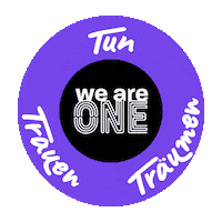 We Are One Tun Sticker by Stockanotti