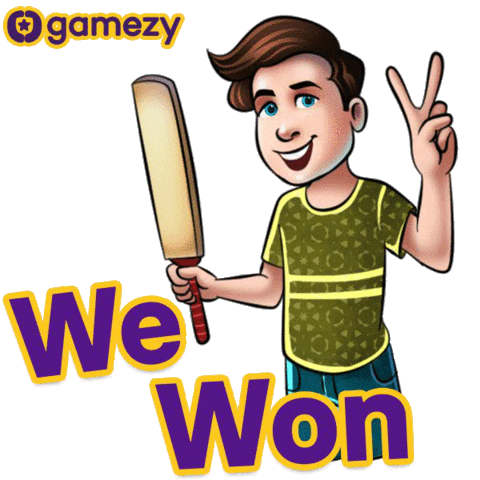 gameskraft giphyupload game ball cricket Sticker