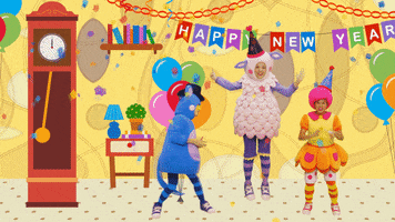 Happy New Year Wow GIF by Mother Goose Club