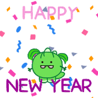 Happy New Year Sticker by DINOSALLY