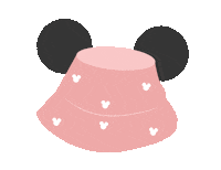 CuteZoDesigns pink ootd bucket hat allears Sticker