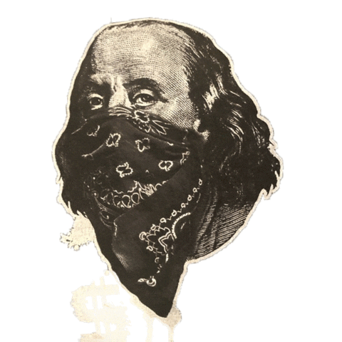 Benjamin Franklin Money Sticker by 11 Branding