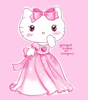magicalprincessart pink kawaii princess hello kitty GIF