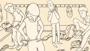 olaszmida gym artist yellow drawing GIF