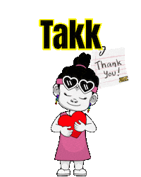 Takk Sticker by Zhotcita