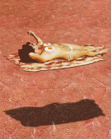 collage sunbathing GIF by freddiemade