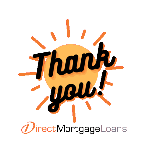 Sun Thank You Sticker by DirectMortgageLoans