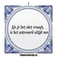 Hoop Nl Sticker by Tegelspreuken.nl