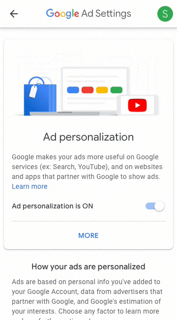 google ad settings GIF
