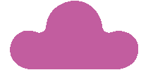 MeuNominho colorido roxo nuvem etiqueta Sticker