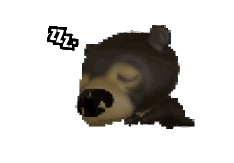 Bear Sleeping Sticker