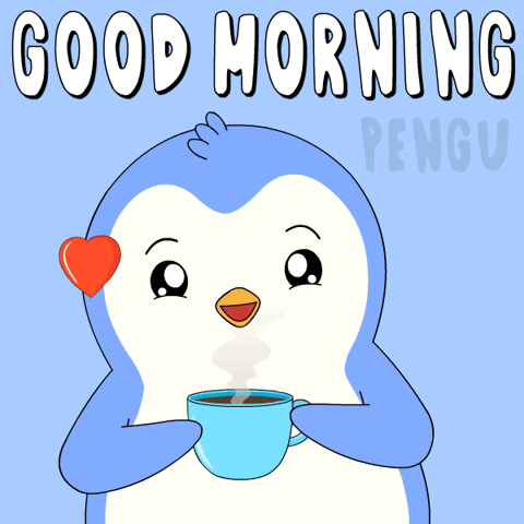 Happy Good Morning GIF by Pudgy Penguins