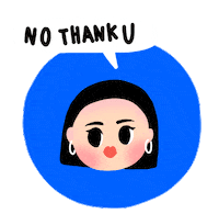 lovegeun girl no hello blue Sticker