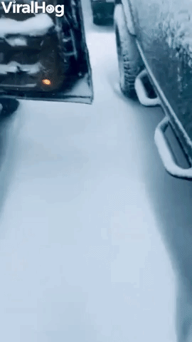 Person Forgets to Shut Truck Door During Snow Stor