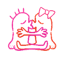 Kissing Valentines Day Sticker