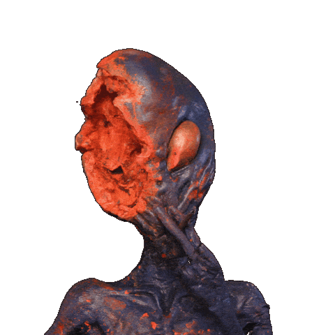 Extra Terrestrial Smoking Sticker by The Horror Section