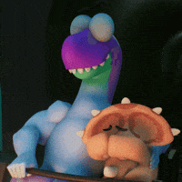 Scared Date Night GIF by Claynosaurz