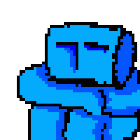 jm_020827 sad pixelart blue crying Sticker