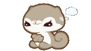 Sad Squirrel Sticker