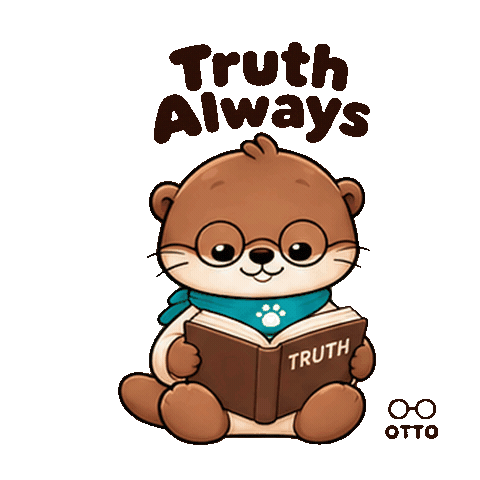 Be Honest Mahatma Gandhi Sticker by Otto the Otter by GleeSpace