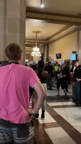 Pro-Abortion Rights Protesters Enter Indiana State Capitol