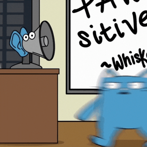 Leaving Blue Cat GIF