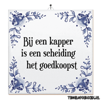 Look Kapper Sticker by Tegelspreuken.nl