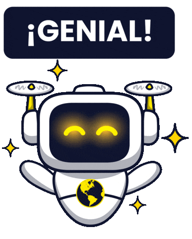 Robot Wow Sticker by Geosysteming