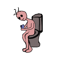 ijavany bathroom toilet chilling caughtin4k Sticker