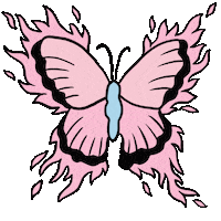 Girl Power Butterfly Sticker