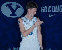Byu Basketball Shrug GIF by BYU Cougars