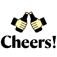 Cheers Salud Sticker by Yimbo