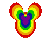 Mickey Mouse Rainbow Sticker