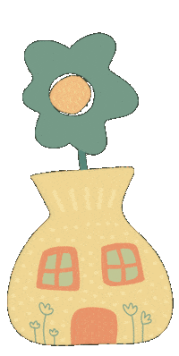 Flower House Sticker