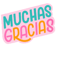 Thanks Lettering Sticker by Jenn Arregocés