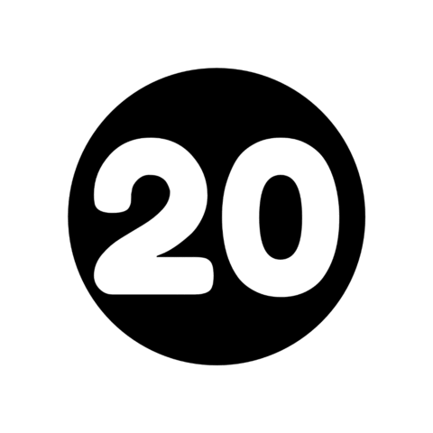 Number Blanco Sticker