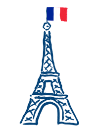 France Christmas Sticker