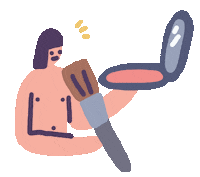 Make Up Girl Sticker by Sara Maese
