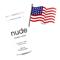 Usa Canada Sticker by Nude Beverages