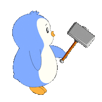 Penguin Hammer Sticker by Pudgy Penguins
