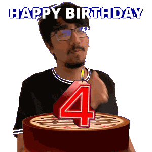 4Th Birthday 4 Years Old Sticker