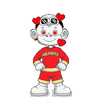 Fire Department Firefighter Sticker by Zhot