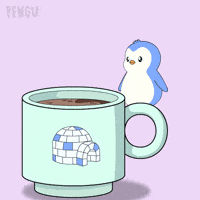 Good Morning Coffee GIF by Pudgy Penguins