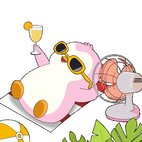 Girl Chilling Sticker by Pudgy Penguins