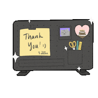 Thanks Thank You Sticker by minidesk