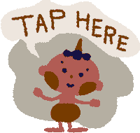 Illustration Click Here Sticker