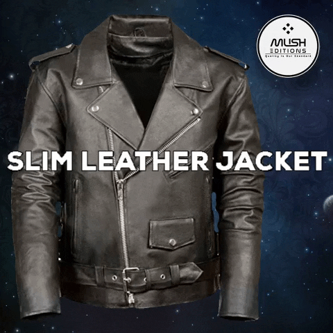 sdasssa giphygifmaker slim leather jacket GIF