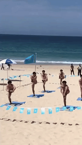Mankini-Clad Flashmob Flocks to Sydney's Iconic Bondi Beach