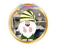Congratulations Gnome Sticker