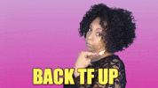 ComedianHollyLogan mad hand annoyed stop GIF